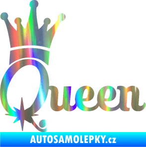 Samolepka Queen 002 s korunkou Holografická