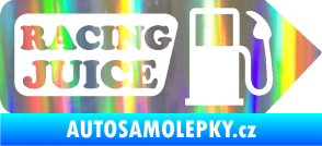 Samolepka Racing juice symbol tankování Holografická