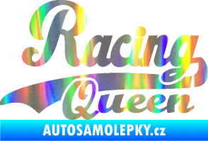 Samolepka Racing Queen nápis Holografická