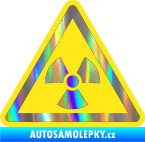 Samolepka Radioactive barevný trojúhelník Holografická