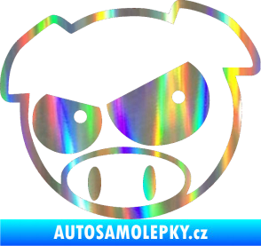 Samolepka Rally pig 002 levá Holografická
