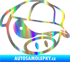 Samolepka Rally pig 003 pravá Holografická
