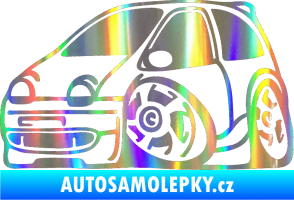 Samolepka Renault Twingo karikatura levá Holografická