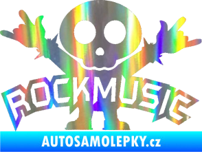 Samolepka Rock music fanda Holografická