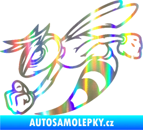 Samolepka Rozzuřená vosa 001 levá Holografická