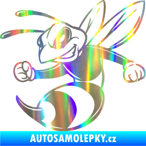 Samolepka Rozzuřená vosa 006 levá Holografická