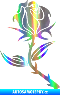 Samolepka Růže 002 levá Holografická