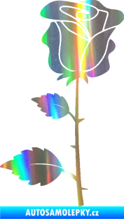 Samolepka Růže 007 levá Holografická