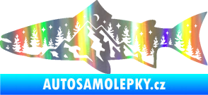 Samolepka Ryba 021 levá noční rybaření Holografická