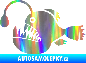 Samolepka Ryba 022 levá mořský ďas s lampičkou Holografická