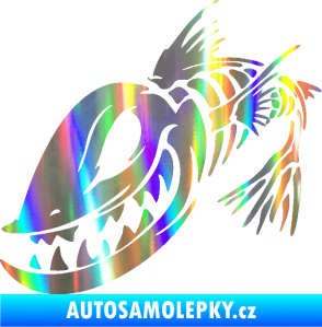 Samolepka Ryba kostra 001 levá Holografická