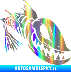 Samolepka Ryba kostra 001 pravá Holografická
