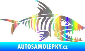 Samolepka Ryba kostra 003 pravá Holografická