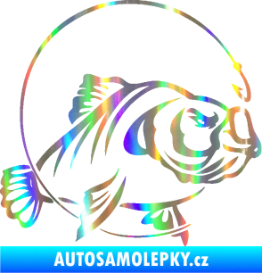 Samolepka Ryba s návnadou 008 pravá Holografická