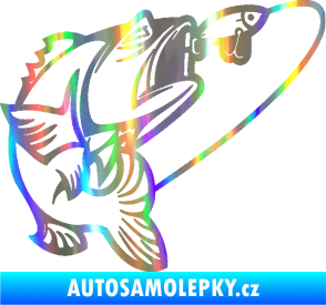 Samolepka Ryba s návnadou 009 pravá Holografická