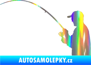 Samolepka Rybář 001 levá Holografická