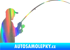 Samolepka Rybář 001 pravá Holografická