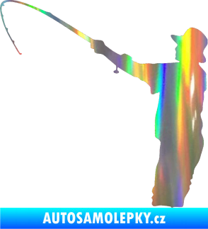 Samolepka Rybář 004 levá Holografická