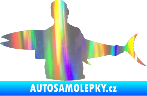 Samolepka Rybář 006 levá Holografická