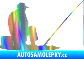 Samolepka Rybář 014 pravá Holografická