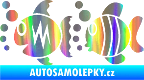 Samolepka Rybičky páreček levá Holografická