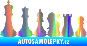 Samolepka Šachy 001 levá Holografická
