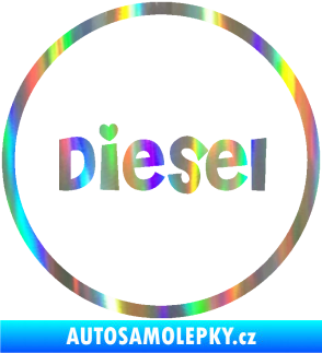 Samolepka Samolepka na víčko od nádrže 007 diesel Holografická
