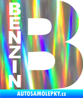 Samolepka Samolepka na víčko od nádrže 011 benzín Holografická