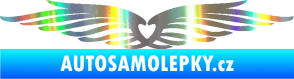 Samolepka Samolepka na zadní okno 002 srdce Holografická
