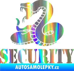 Samolepka Security hlídáno - levá had Holografická