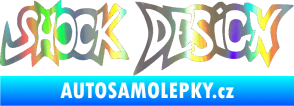 Samolepka Shock design Holografická