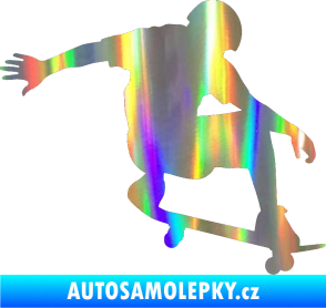Samolepka Skateboard 012 pravá Holografická