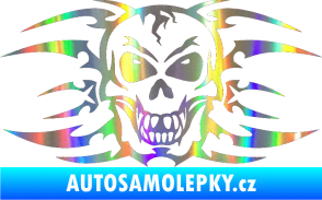 Samolepka Skeleton - lebka Holografická