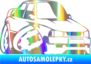 Samolepka Škoda 130 karikatura pravá Holografická