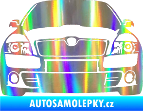 Samolepka Škoda Octavia 2 karikatura  Holografická