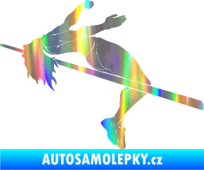 Samolepka Skok do výšky 001 levá atletika Holografická