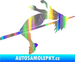 Samolepka Skok do výšky 001 pravá atletika Holografická