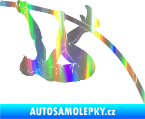 Samolepka Skok o tyči 001 levá atletika Holografická