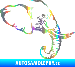 Samolepka Slon 030 pravá hlava Holografická