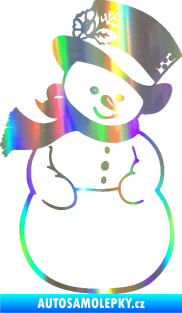 Samolepka Sněhulák 003 pravá Holografická