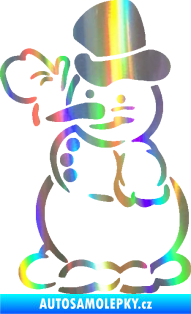 Samolepka Sněhulák 004 levá Holografická