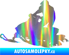 Samolepka Sněžný skútr 001 levá Holografická