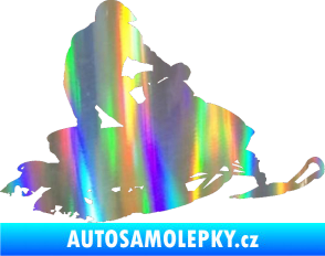 Samolepka Sněžný skútr 001 pravá Holografická