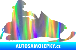 Samolepka Sněžný skútr 002 pravá Holografická