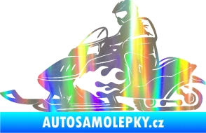 Samolepka Sněžný skútr levá Holografická