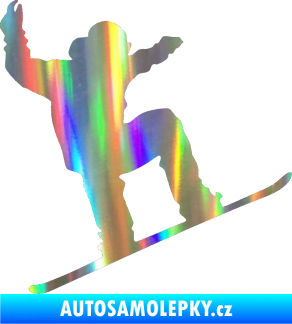 Samolepka Snowboard 003 pravá Holografická