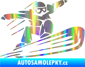 Samolepka Snowboard 014 pravá Holografická