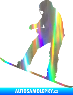 Samolepka Snowboard 030 levá Holografická