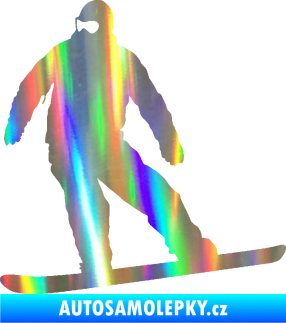 Samolepka Snowboard 034 levá Holografická