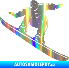 Samolepka Snowboard 038 levá Holografická